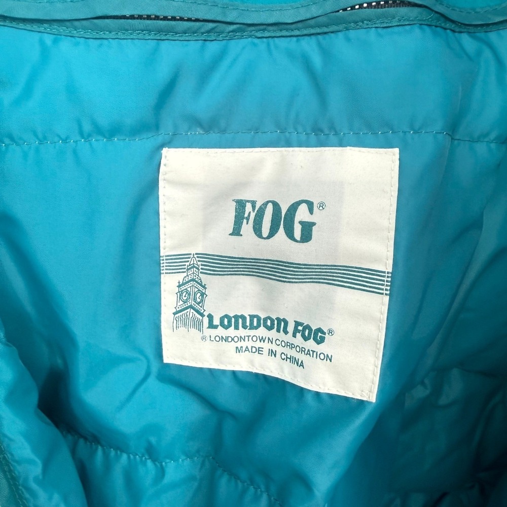 London Fog Jacket Womens M White 90s Retro Ski Colorblock Puffer Gorpcore - Picture 5 of 9